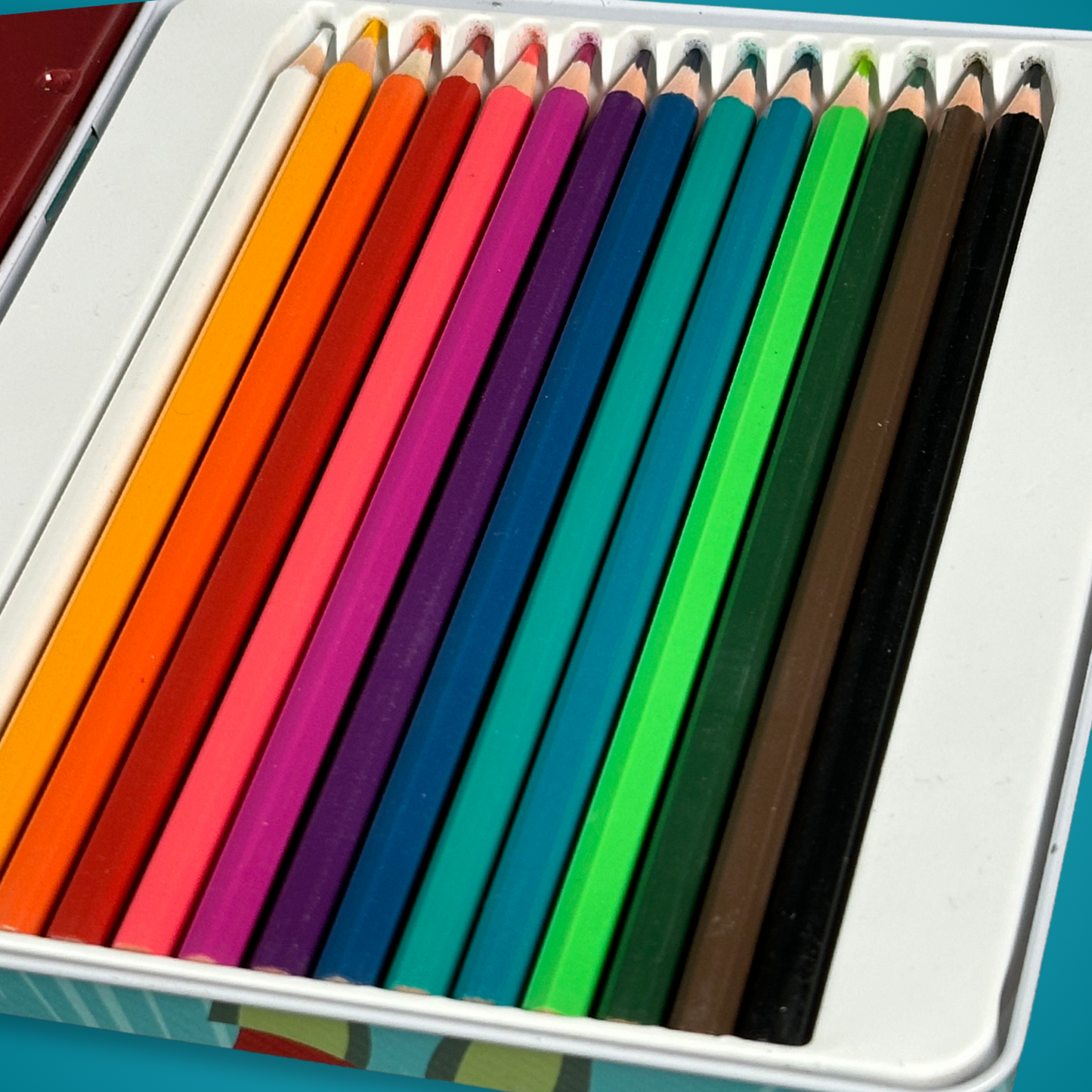 Classic Comic Book Color-Themed Pencils with Collectible Tin Container